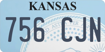 KS license plate 756CJN