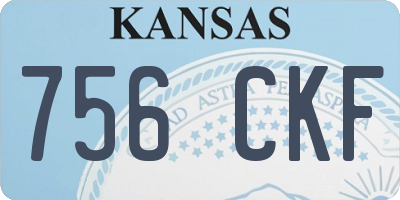 KS license plate 756CKF