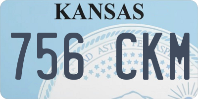 KS license plate 756CKM