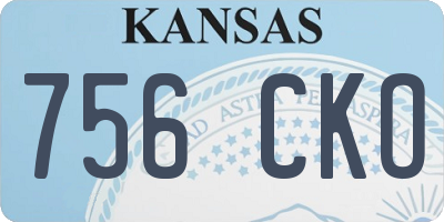 KS license plate 756CKO