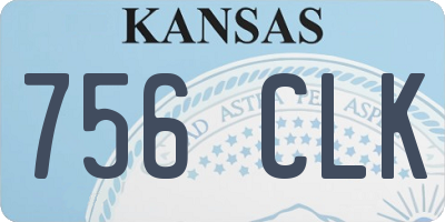 KS license plate 756CLK