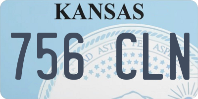 KS license plate 756CLN