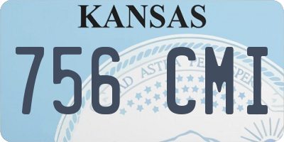 KS license plate 756CMI