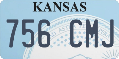 KS license plate 756CMJ