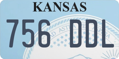 KS license plate 756DDL