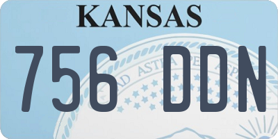 KS license plate 756DDN