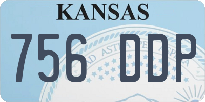 KS license plate 756DDP