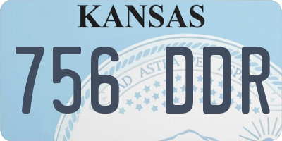 KS license plate 756DDR