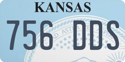 KS license plate 756DDS
