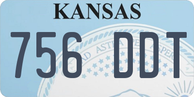 KS license plate 756DDT