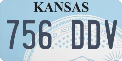 KS license plate 756DDV