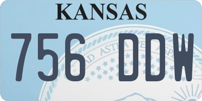KS license plate 756DDW