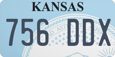 KS license plate 756DDX