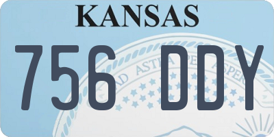 KS license plate 756DDY