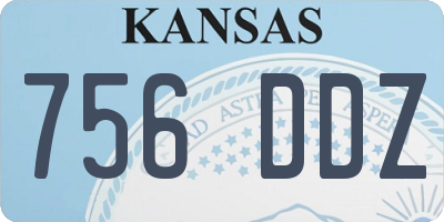 KS license plate 756DDZ