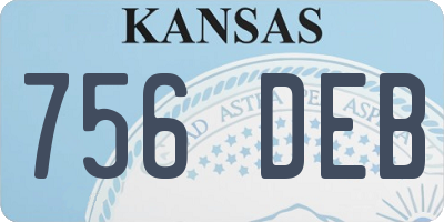 KS license plate 756DEB