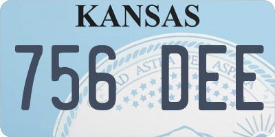 KS license plate 756DEE