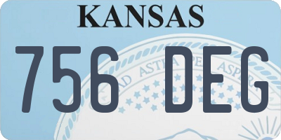 KS license plate 756DEG