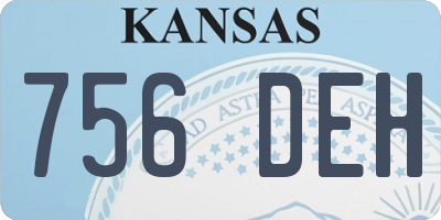 KS license plate 756DEH