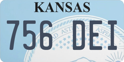 KS license plate 756DEI