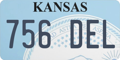 KS license plate 756DEL