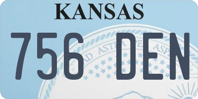 KS license plate 756DEN