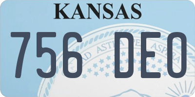 KS license plate 756DEO
