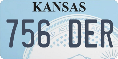 KS license plate 756DER