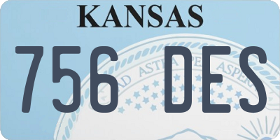 KS license plate 756DES