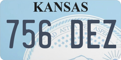 KS license plate 756DEZ
