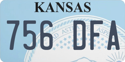 KS license plate 756DFA