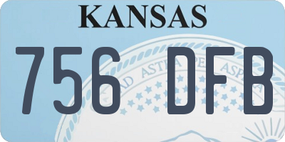 KS license plate 756DFB