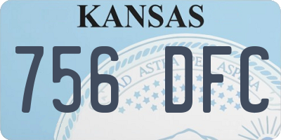 KS license plate 756DFC