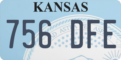 KS license plate 756DFE