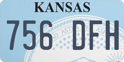 KS license plate 756DFH