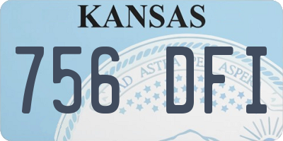 KS license plate 756DFI