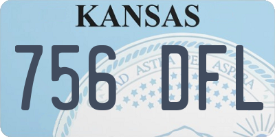KS license plate 756DFL