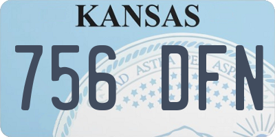 KS license plate 756DFN