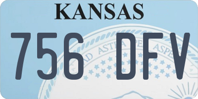 KS license plate 756DFV