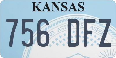 KS license plate 756DFZ