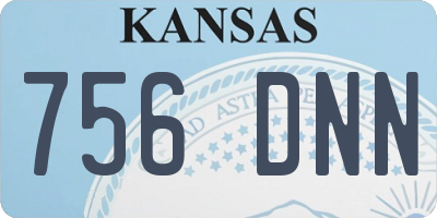 KS license plate 756DNN