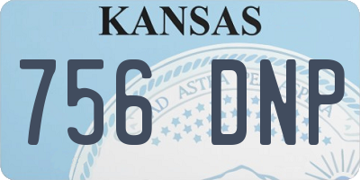 KS license plate 756DNP