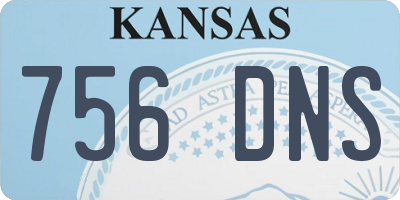 KS license plate 756DNS