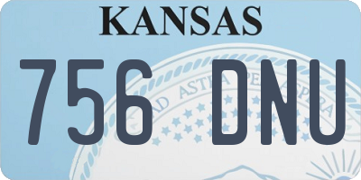 KS license plate 756DNU