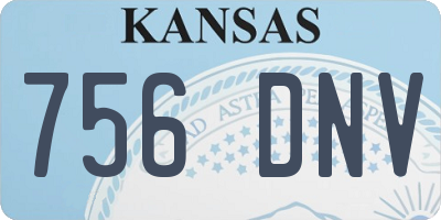 KS license plate 756DNV