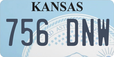 KS license plate 756DNW