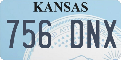 KS license plate 756DNX