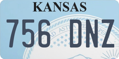 KS license plate 756DNZ