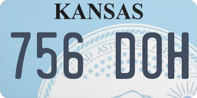KS license plate 756DOH