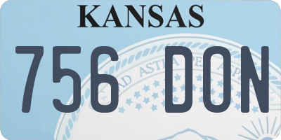 KS license plate 756DON